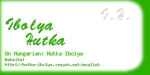 ibolya hutka business card